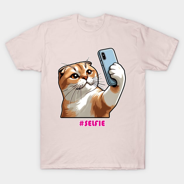 Cat Selfie T-Shirt by Rawlifegraphic